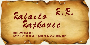 Rafailo Rajković vizit kartica